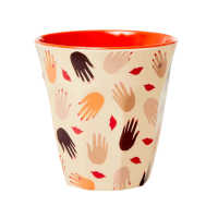 Hand & Kiss Print Melamine Cup By Rice DK